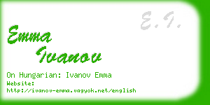 emma ivanov business card